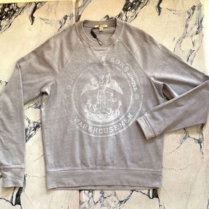 Burberry NEW Large LOGO (Distressed) Sweatshirt🔥Mens SM/Med 21” p-p UNISEX